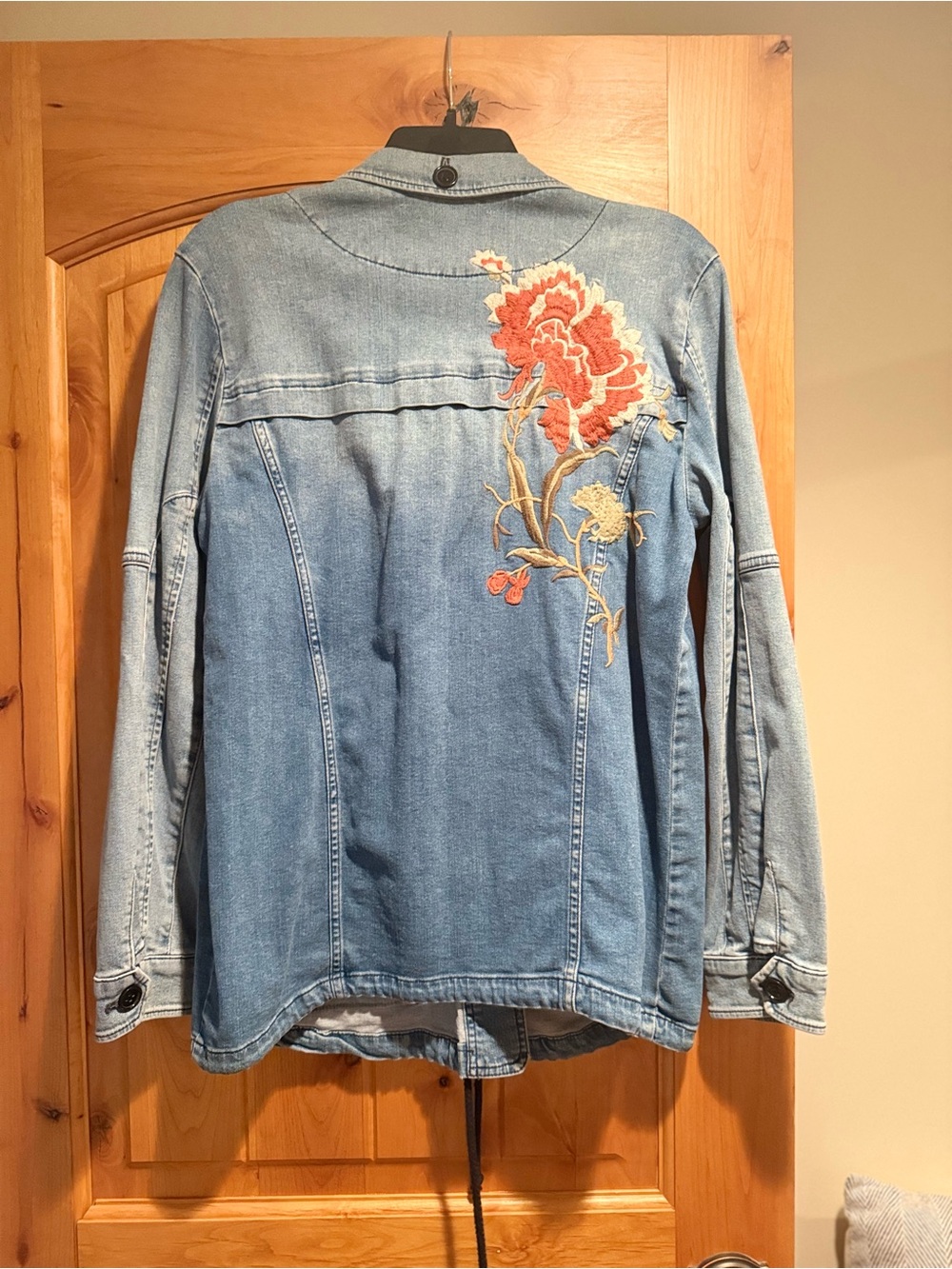 Pilcro and the Letterpress Light Blue Embroidered Denim Jacket - Picture 6 of 6
